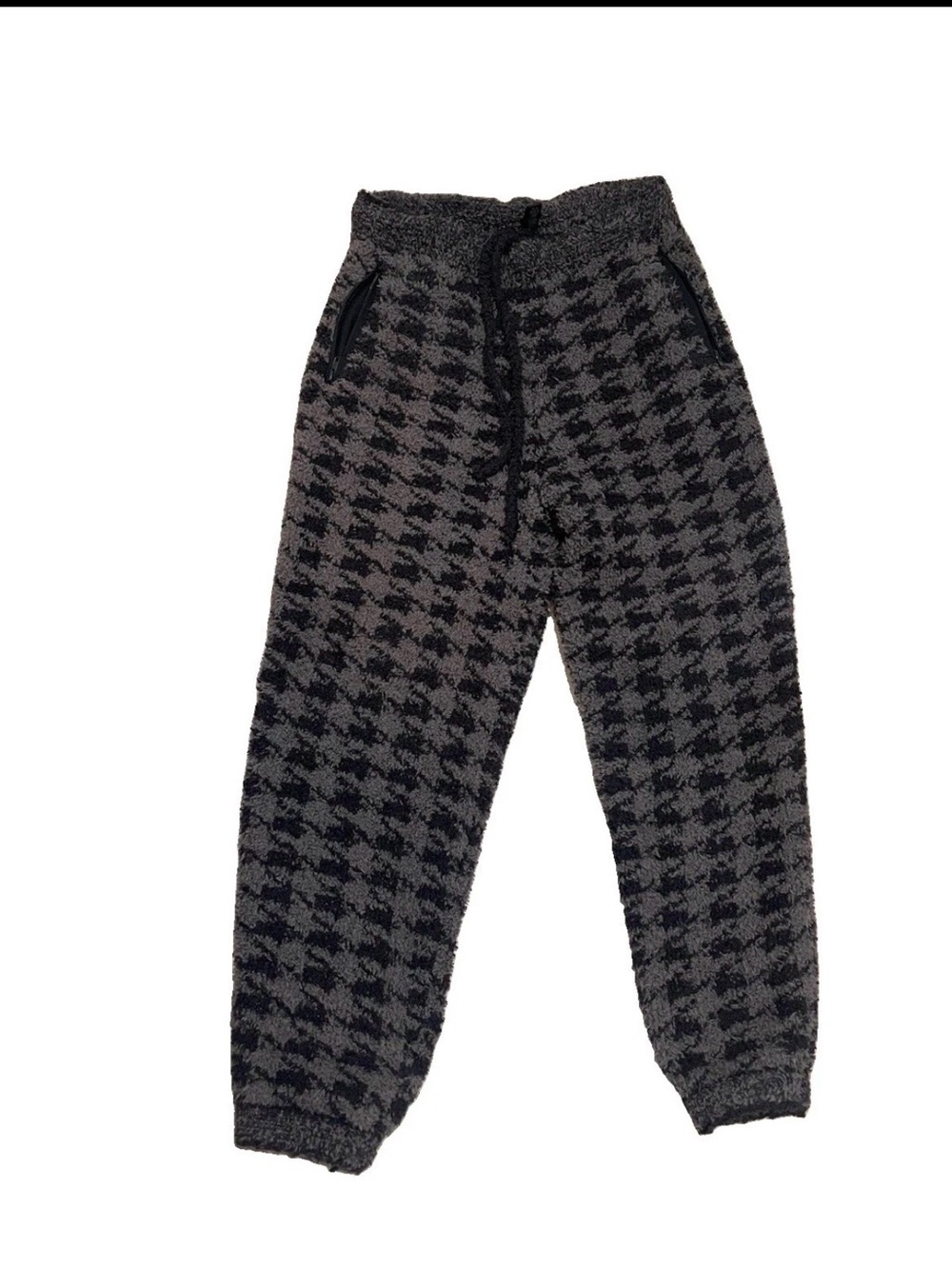 Skims Cozy Knit Onyx Fuzzy Fleece Joggers Lounge Pants Women's Small
